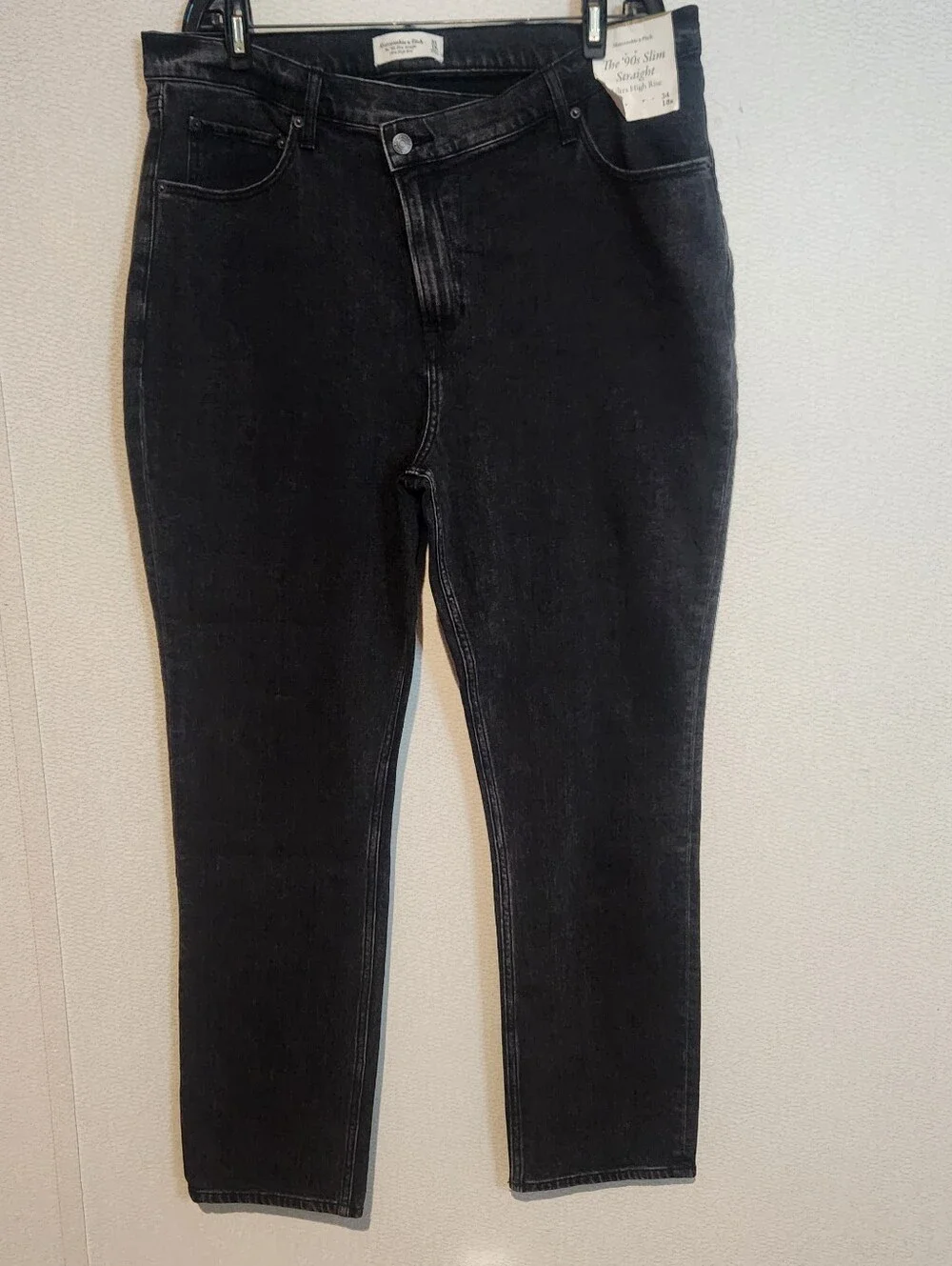 Abercrombie & Fitch The 90's Slim Straight Ultra High Rise Crossover Jeans 18/34
